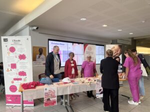 Stand de la ligue contre le cancer - Octobre Rose 2023 - Saint-Grégoire